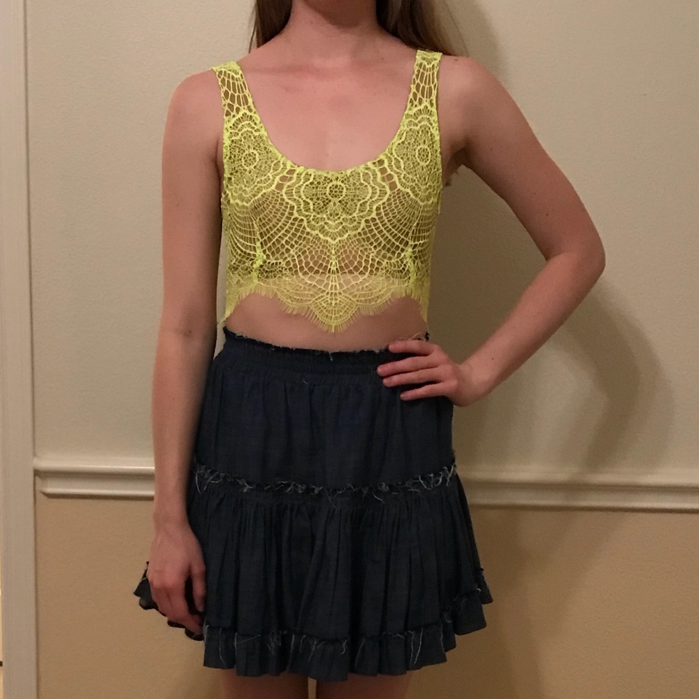 For Love & Lemons Lace Crop Top